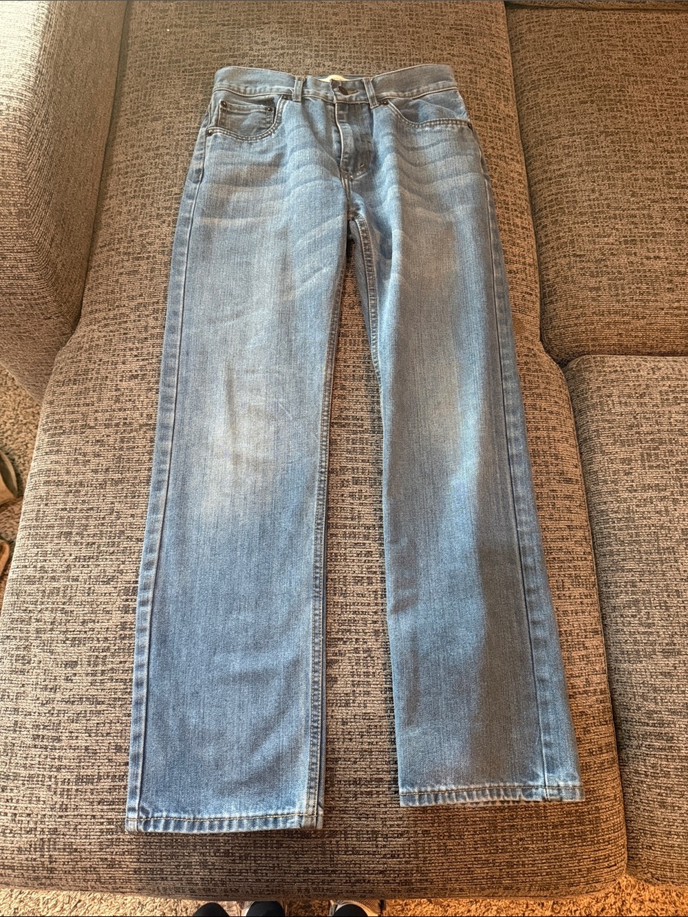 Kids Light Blue Straight Leg Jeans